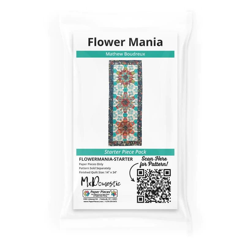 Flowermania English Paper Piecing Table Runner Starter Pack (Papers Only)