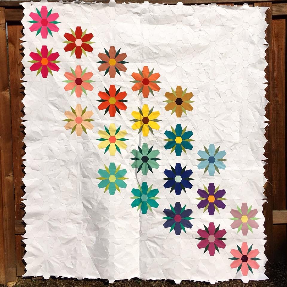 Flowermania – Englischer Paper Piecing-Quilt (nur Papiere)