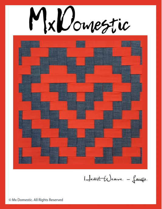 Large Heart Weave PDF Pattern 13" x 12" by Mx Domestic